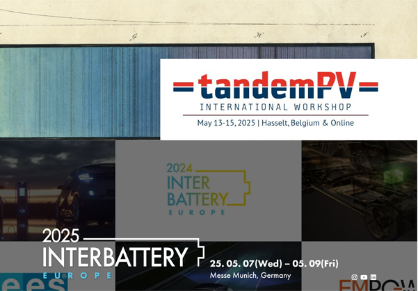 독일 Inter Battery전시회 및 벨기에 Tandem PV Workshop 전시회 참가